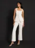 Cream Boucle Kick Flare Trousers sold by Mint Velvet