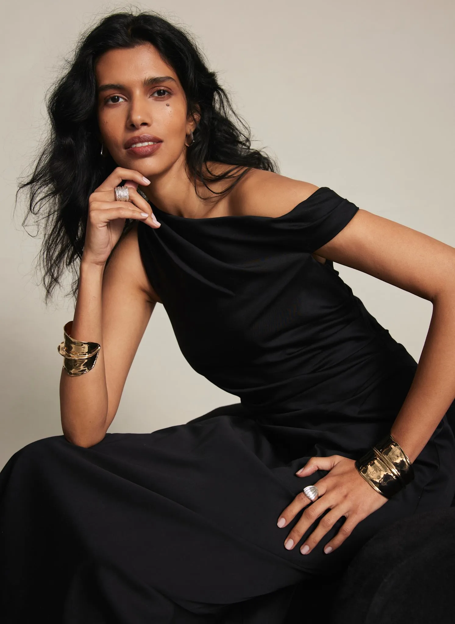 Black One Shoulder Maxi Dress sold by Mint Velvet product image thumbnail 5