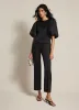 Black Satin Slim Trousers sold by Mint Velvet