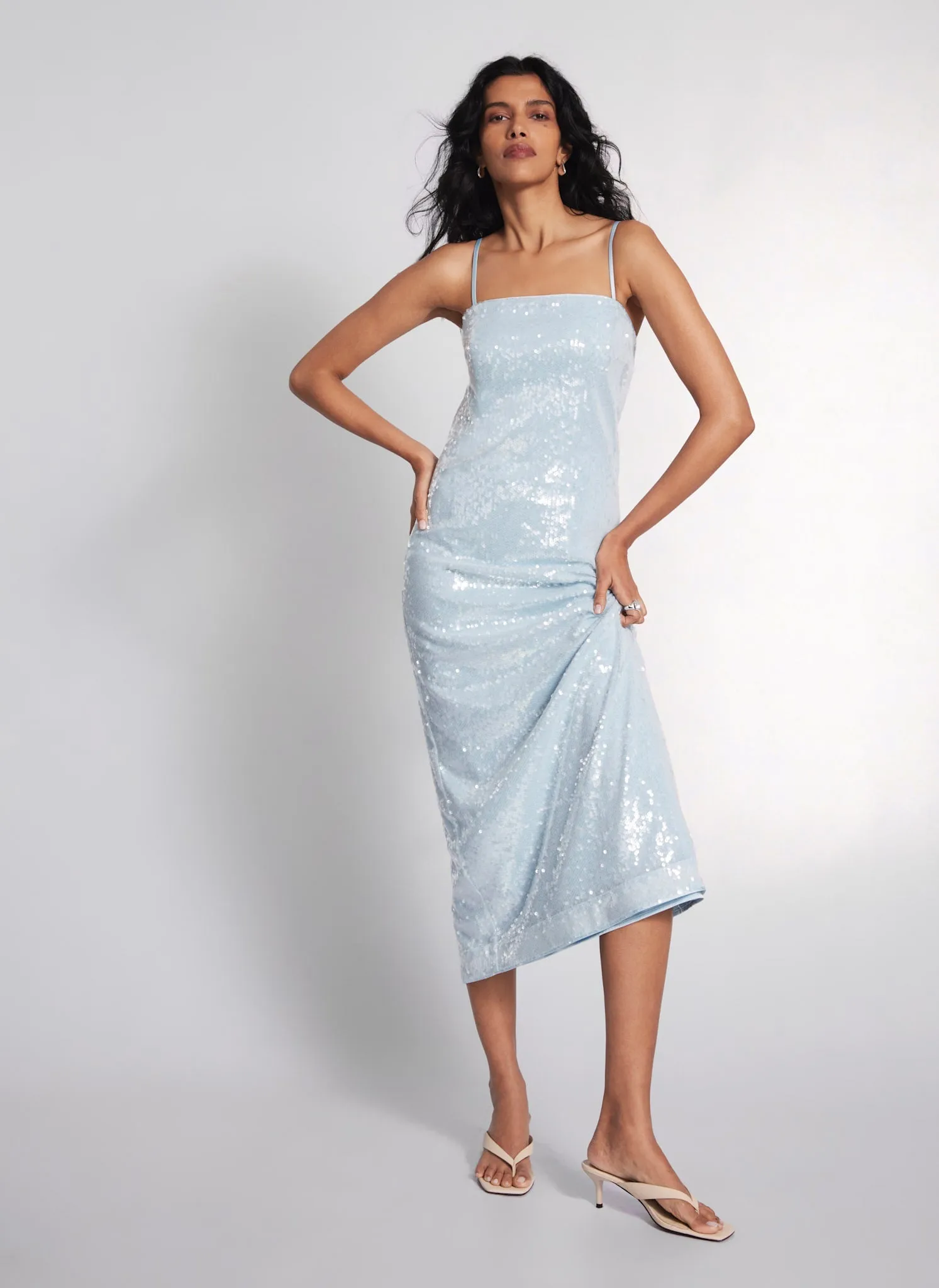 Blue Sequin Maxi Dress sold by Mint Velvet product image thumbnail 4