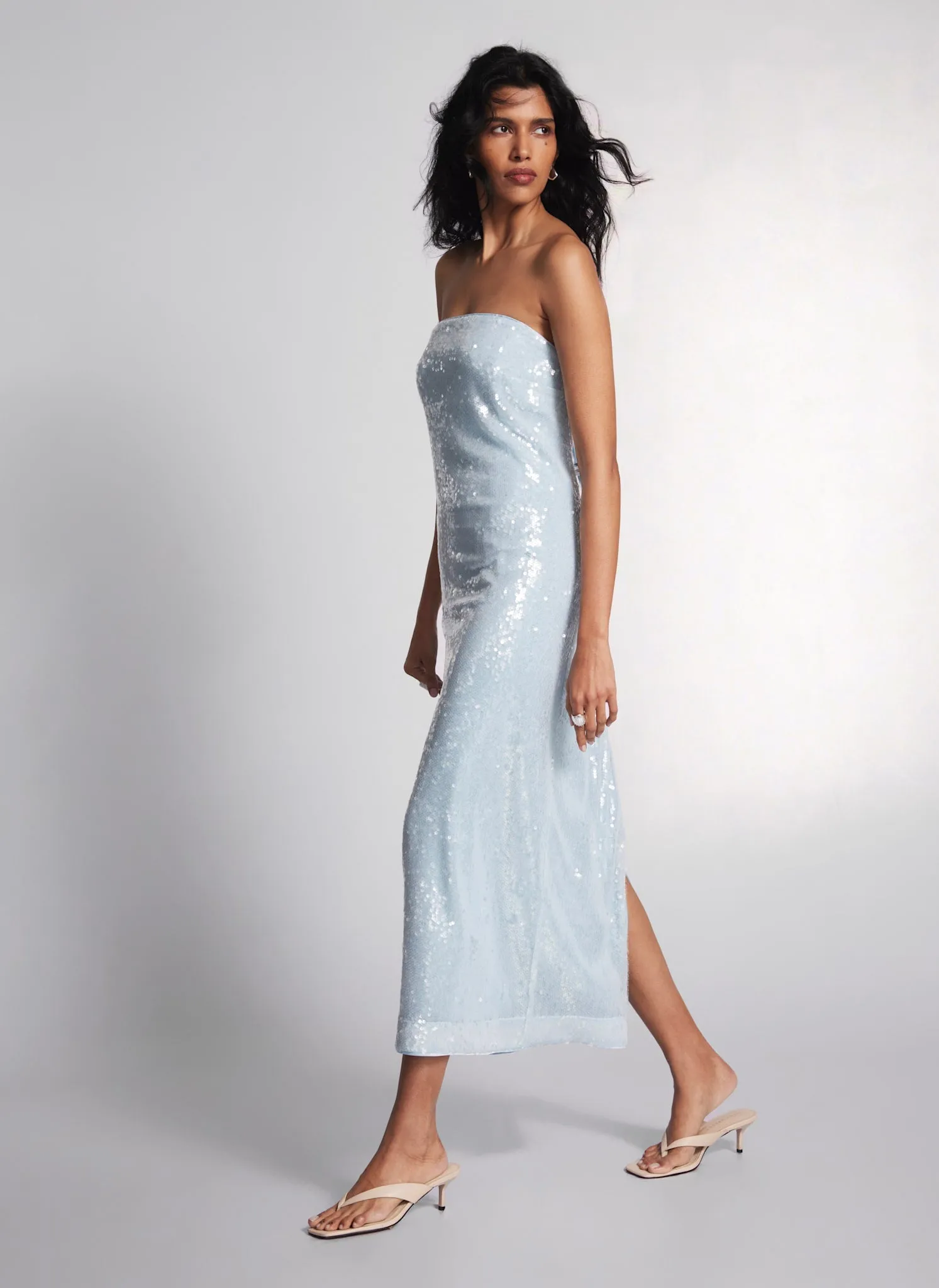 Blue Sequin Maxi Dress sold by Mint Velvet product image thumbnail 2