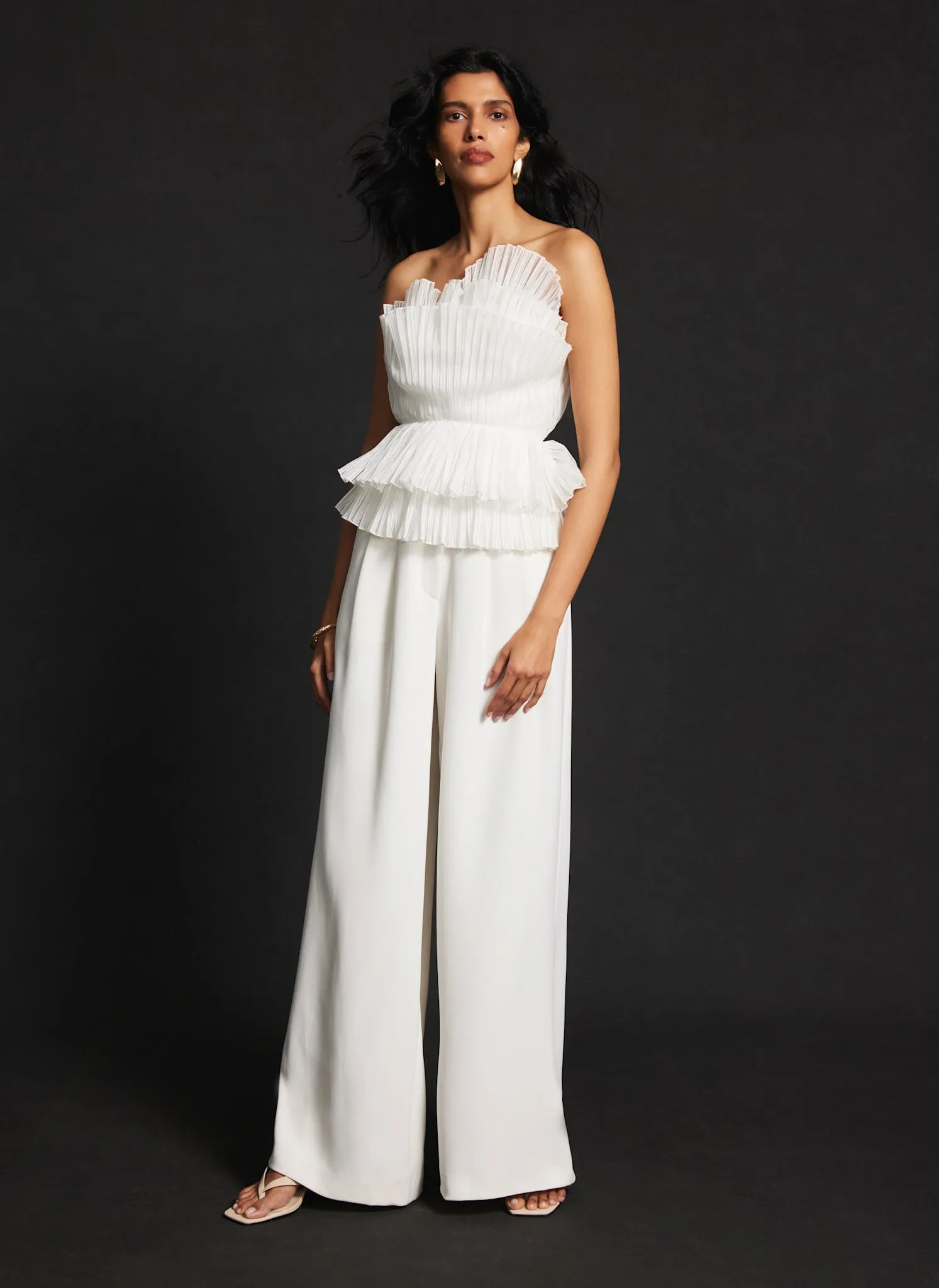 White Textured Bandeau Top sold by Mint Velvet product image thumbnail 5