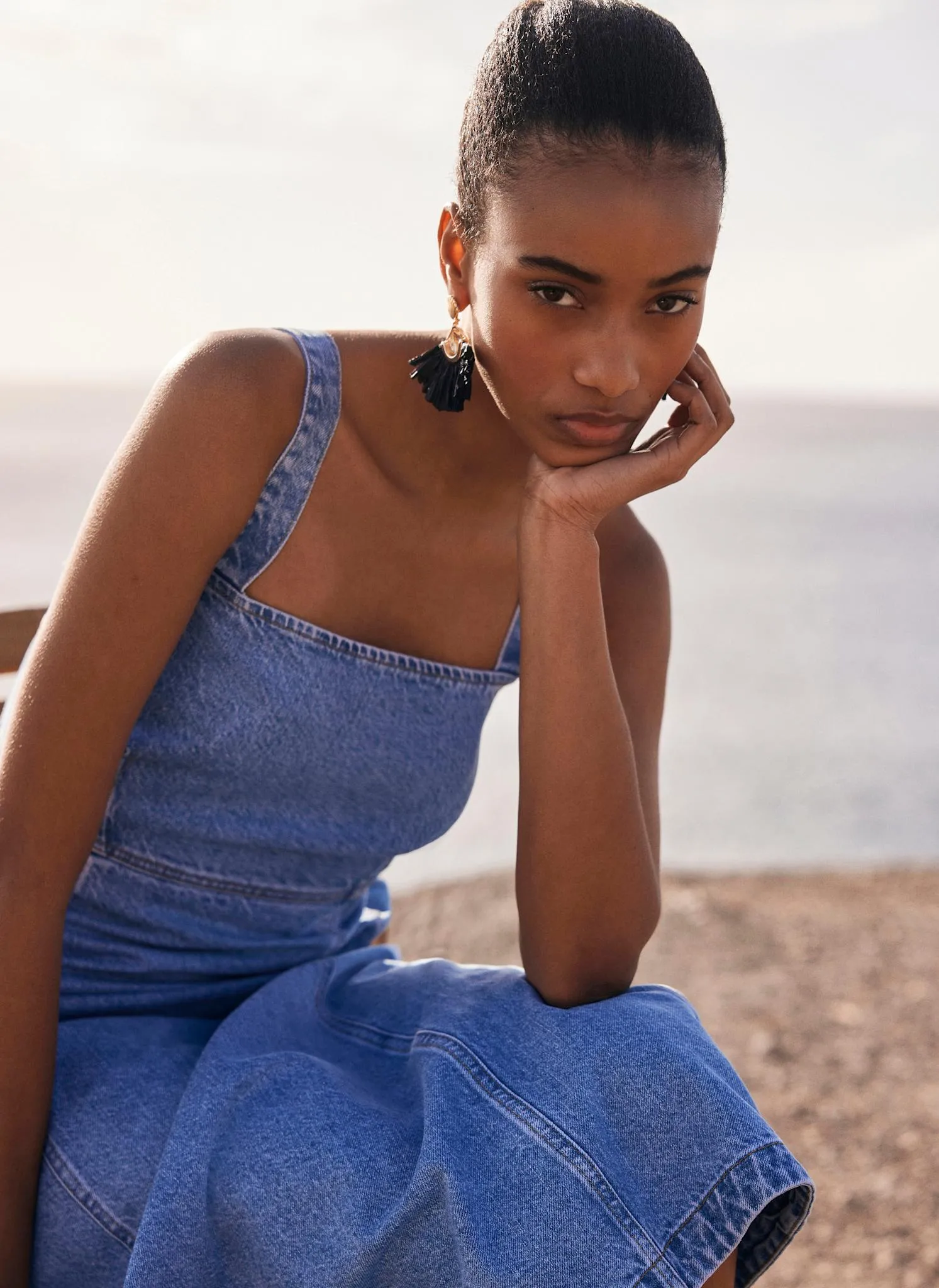 Blue Denim Midi Dress sold by Mint Velvet product image thumbnail 5