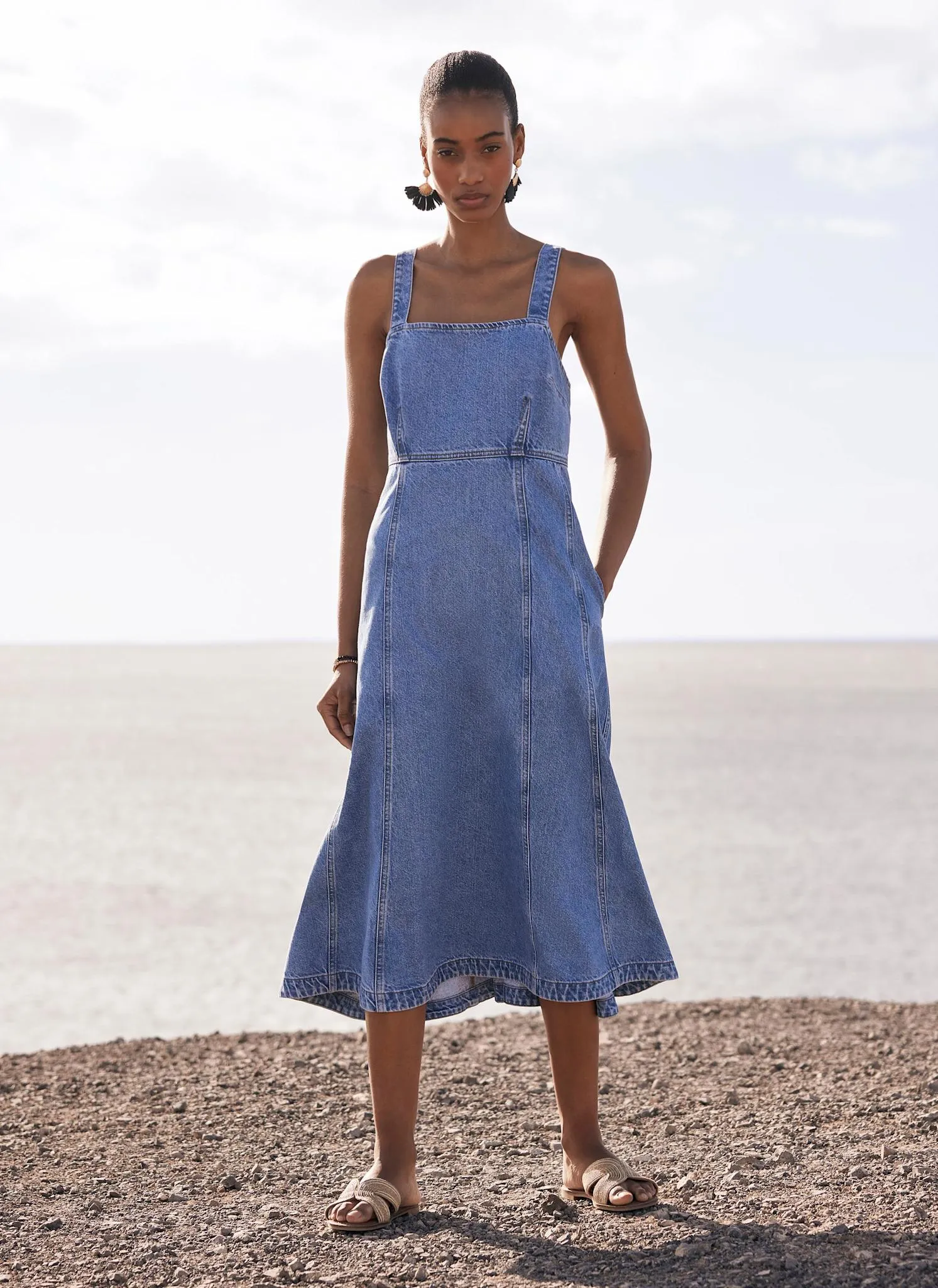 Blue Denim Midi Dress sold by Mint Velvet product image thumbnail 4