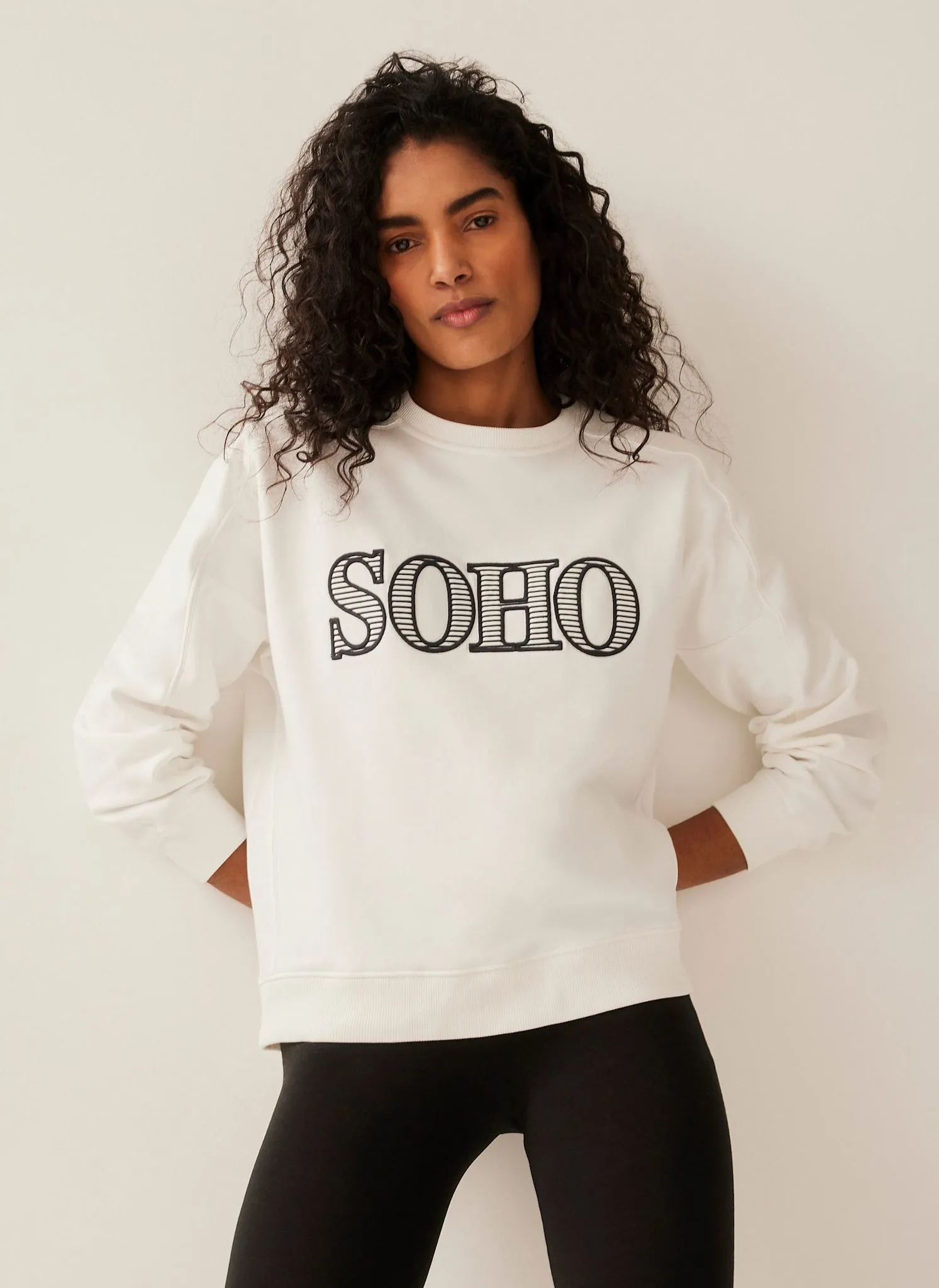White Soho Slogan Sweatshirt sold by Mint Velvet product image thumbnail 5