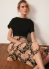 Orange Floral Print Midi Skirt sold by Mint Velvet