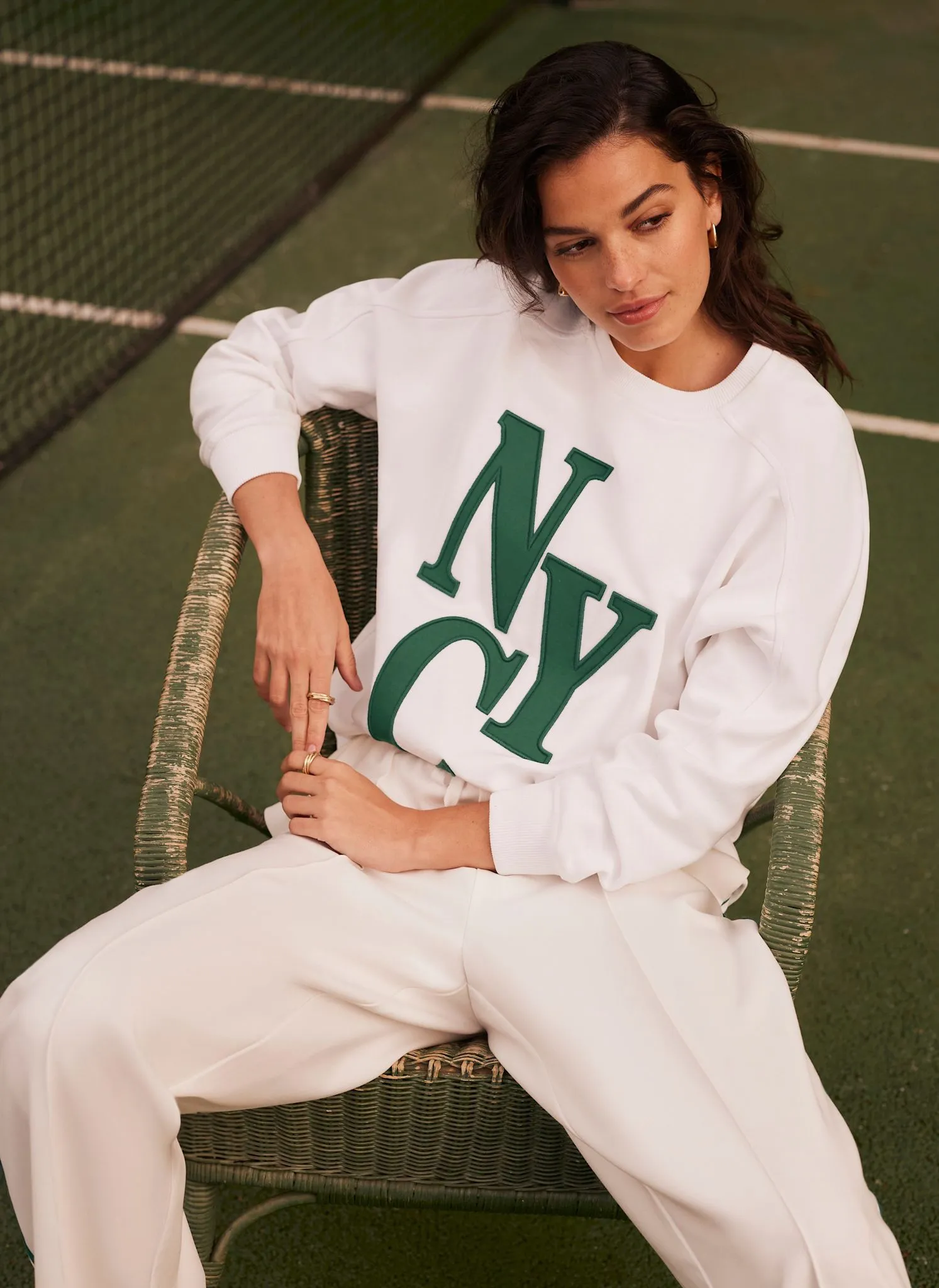 White New York Sweatshirt sold by Mint Velvet