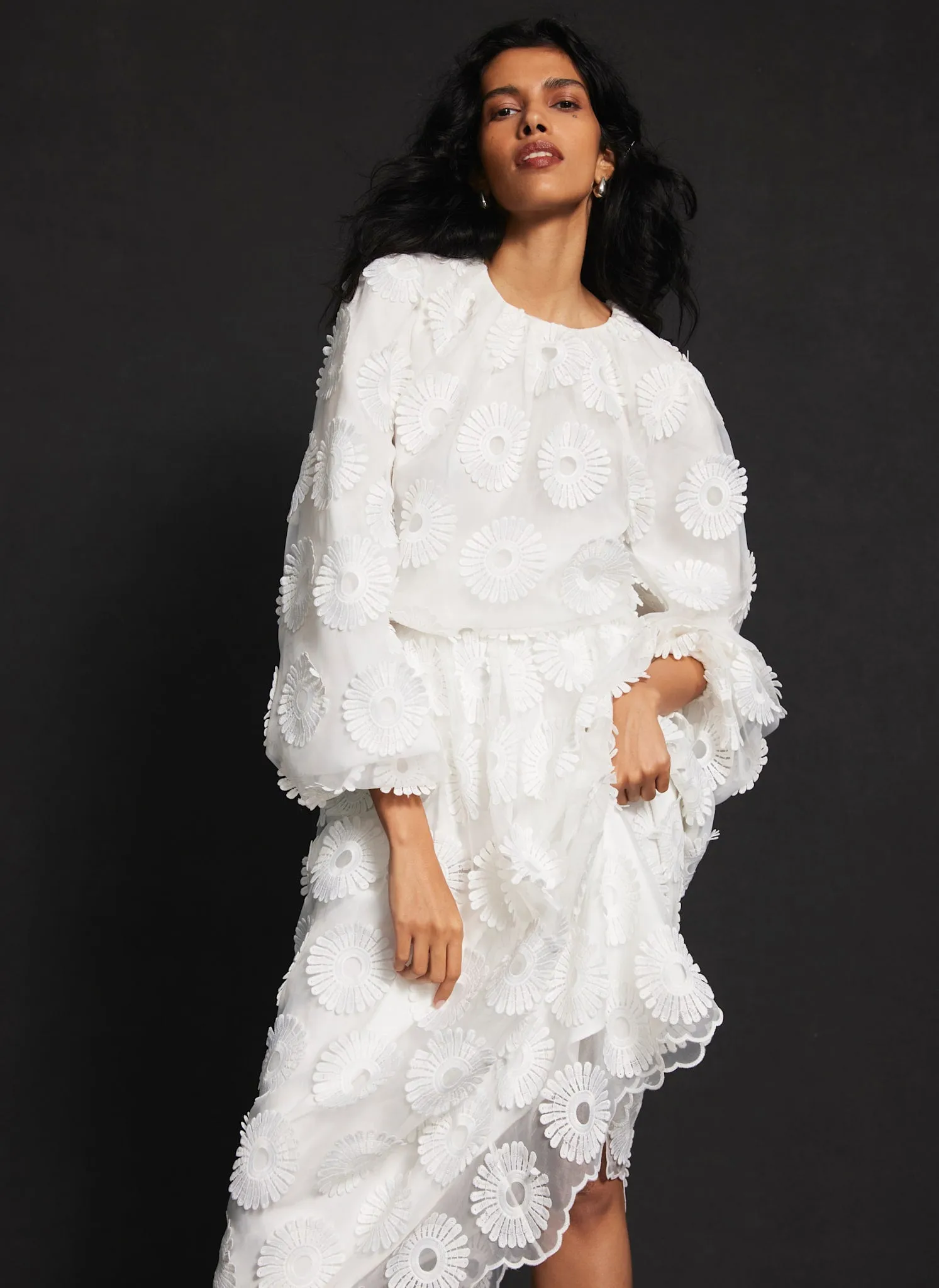 White Floral Applique Top sold by Mint Velvet product image thumbnail 2