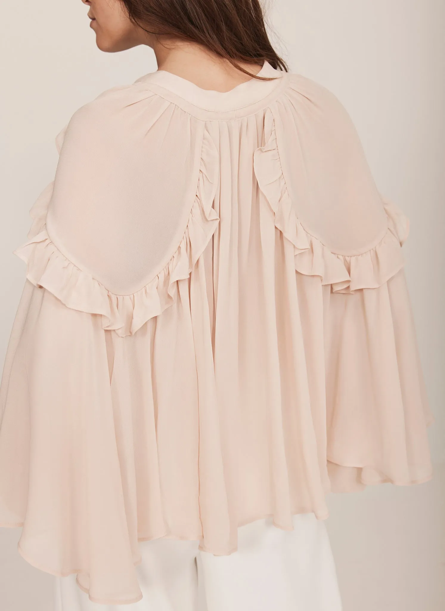 Pink Cape Ruffle Blouse sold by Mint Velvet product image thumbnail 4