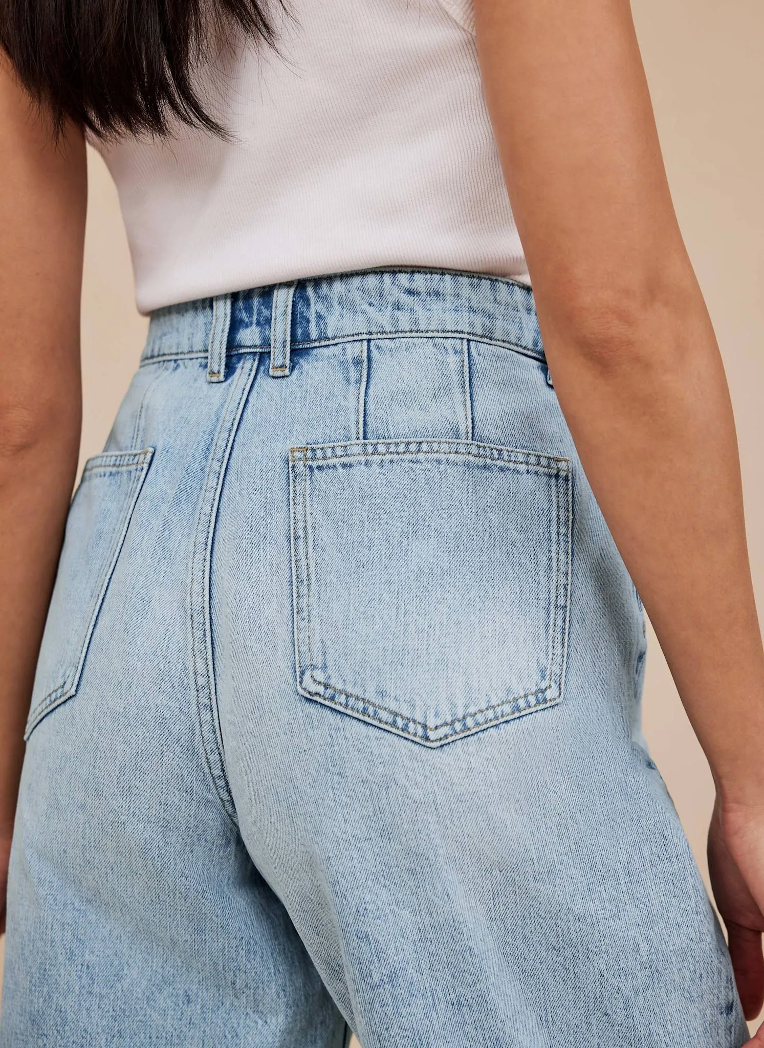 Mid Indigo Long Denim Shorts sold by Mint Velvet product image thumbnail 5