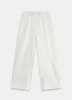 White Floral Mesh Wide Trousers sold by Mint Velvet