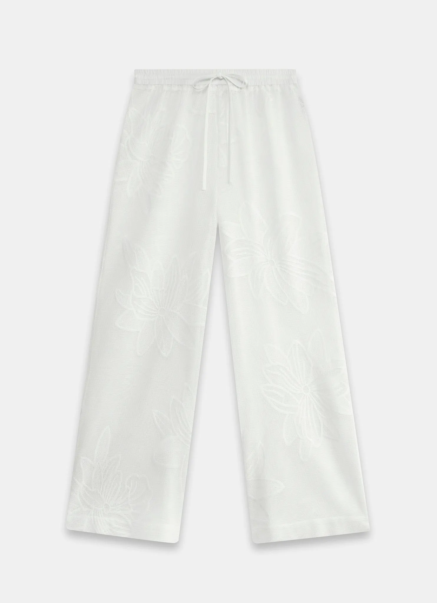 White Floral Mesh Wide Trousers sold by Mint Velvet product image thumbnail 5