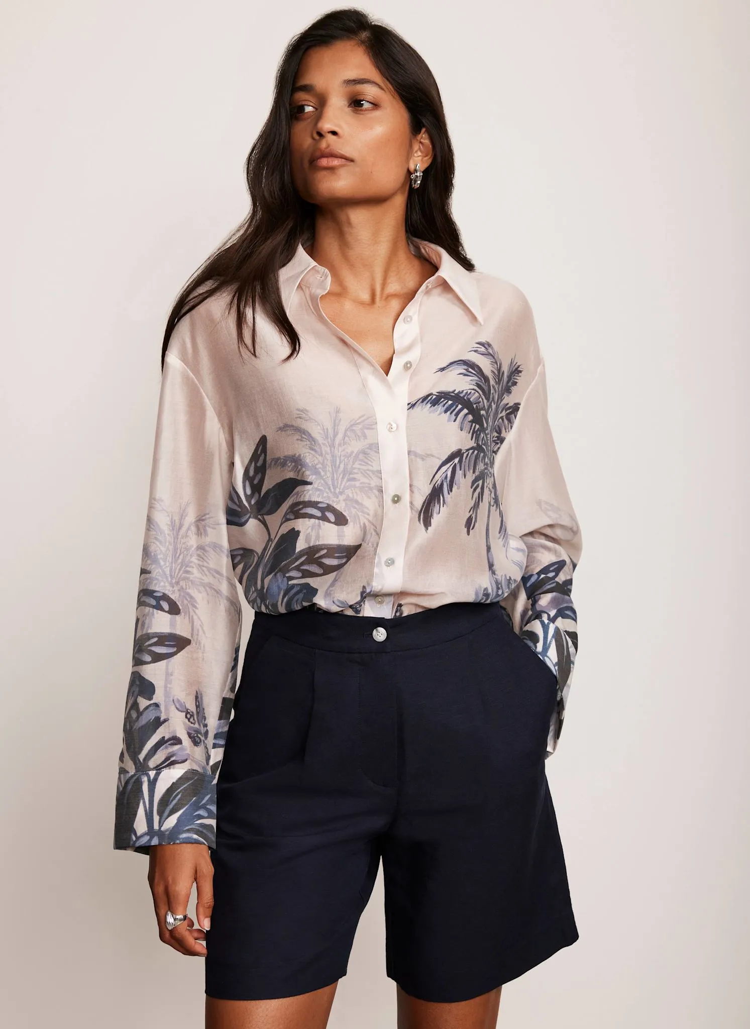Palm Print Longline Shirt sold by Mint Velvet product image thumbnail 5