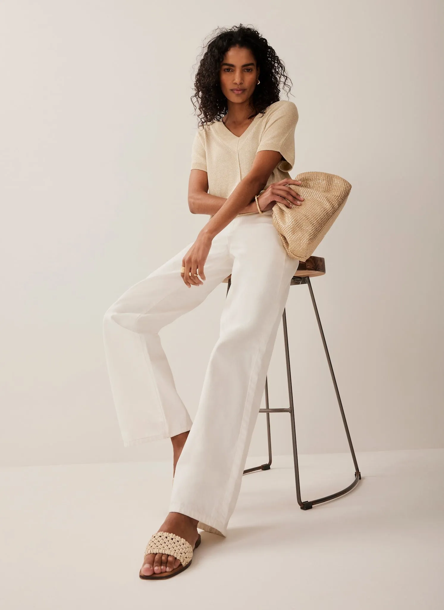 Gold Metallic Knit Top sold by Mint Velvet product image thumbnail 4