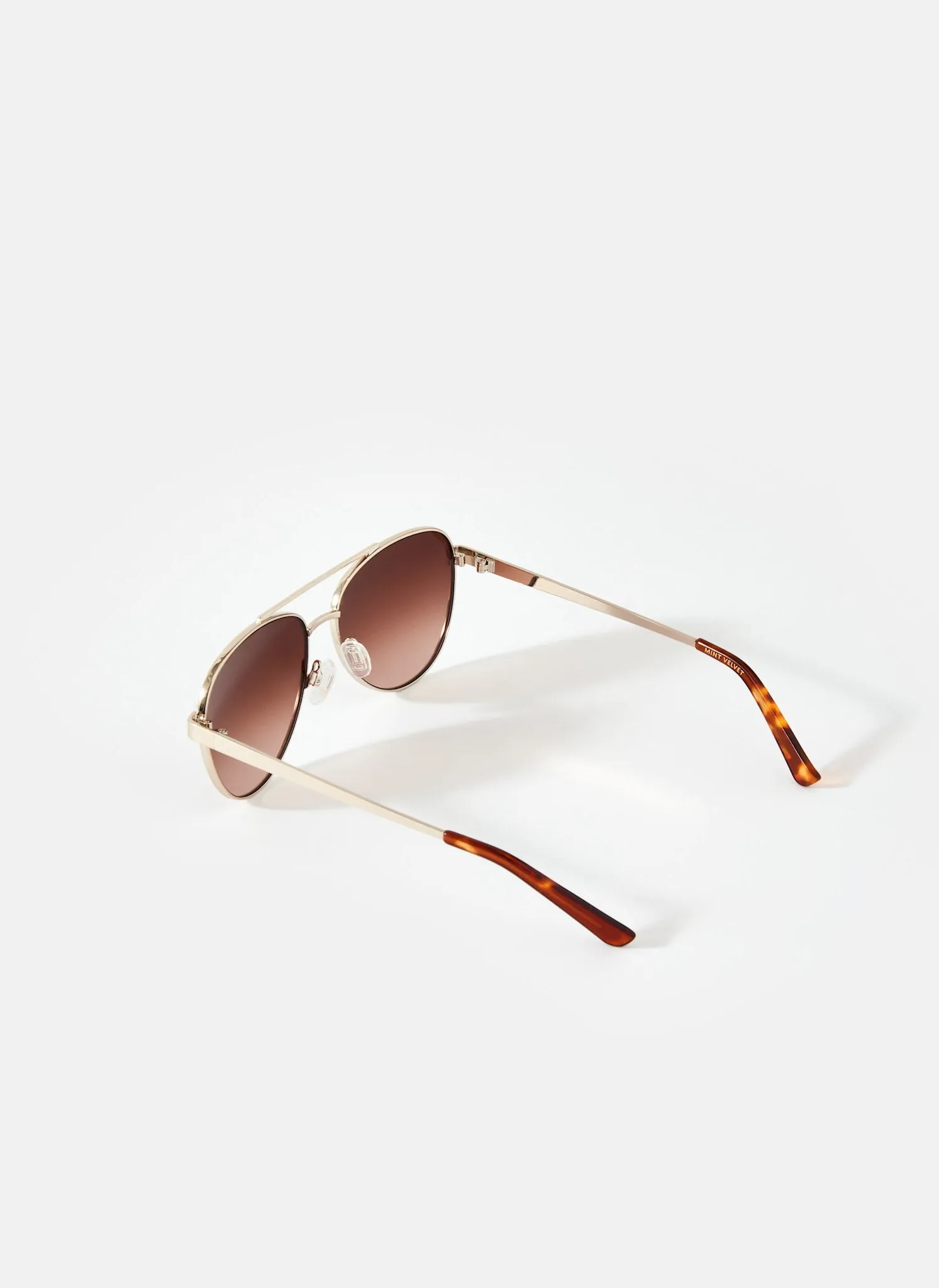 Gold Tone Gradient Aviator Sunglasses sold by Mint Velvet product image thumbnail 2