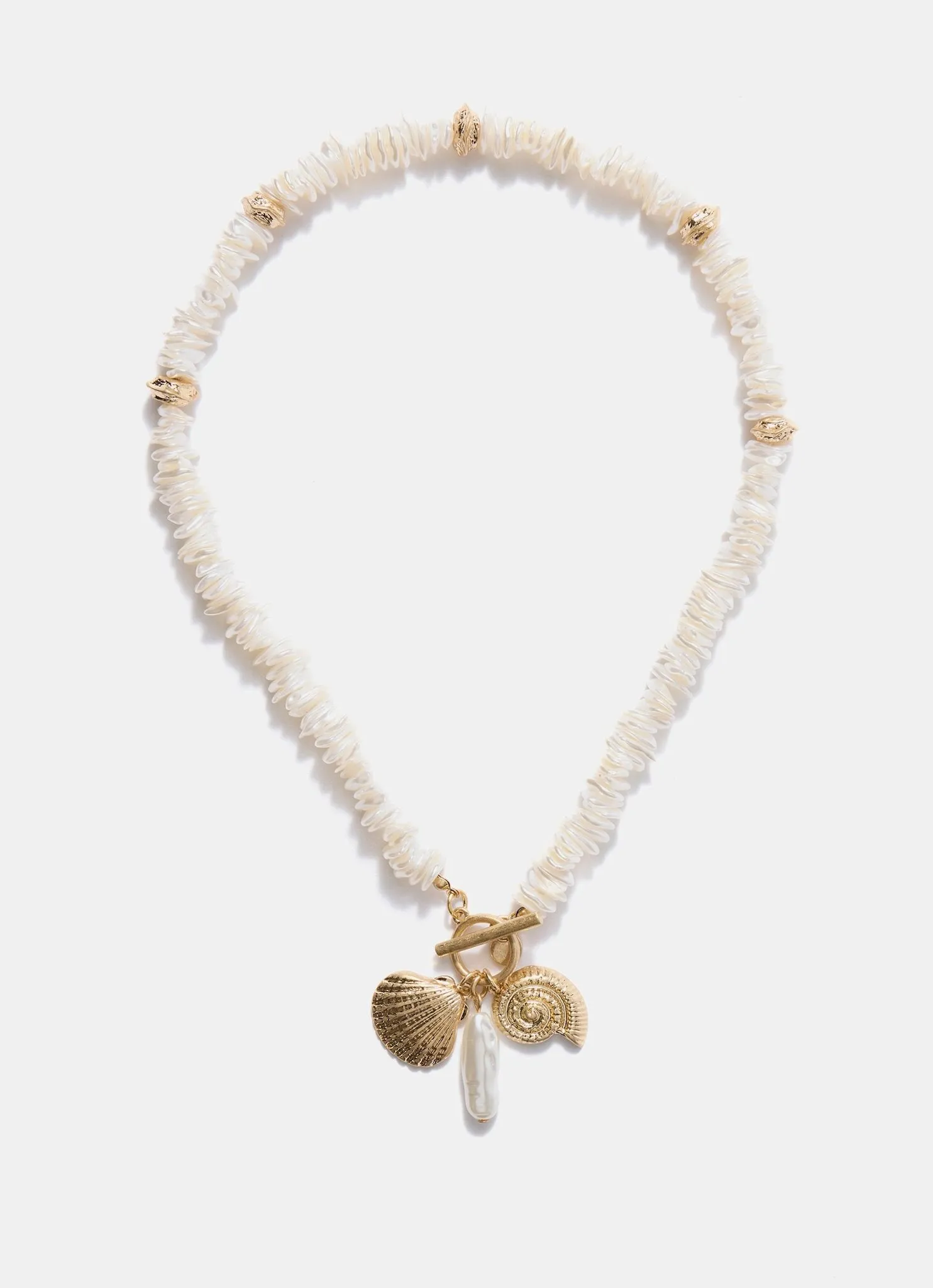 Gold Tone Shell Charm Necklace sold by Mint Velvet