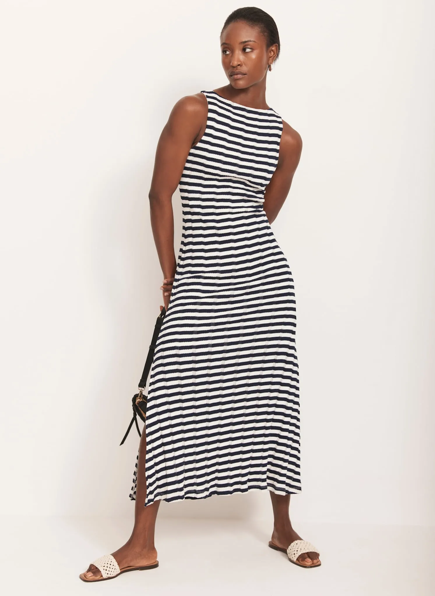 Blue Striped Jersey Maxi Dress sold by Mint Velvet product image thumbnail 2