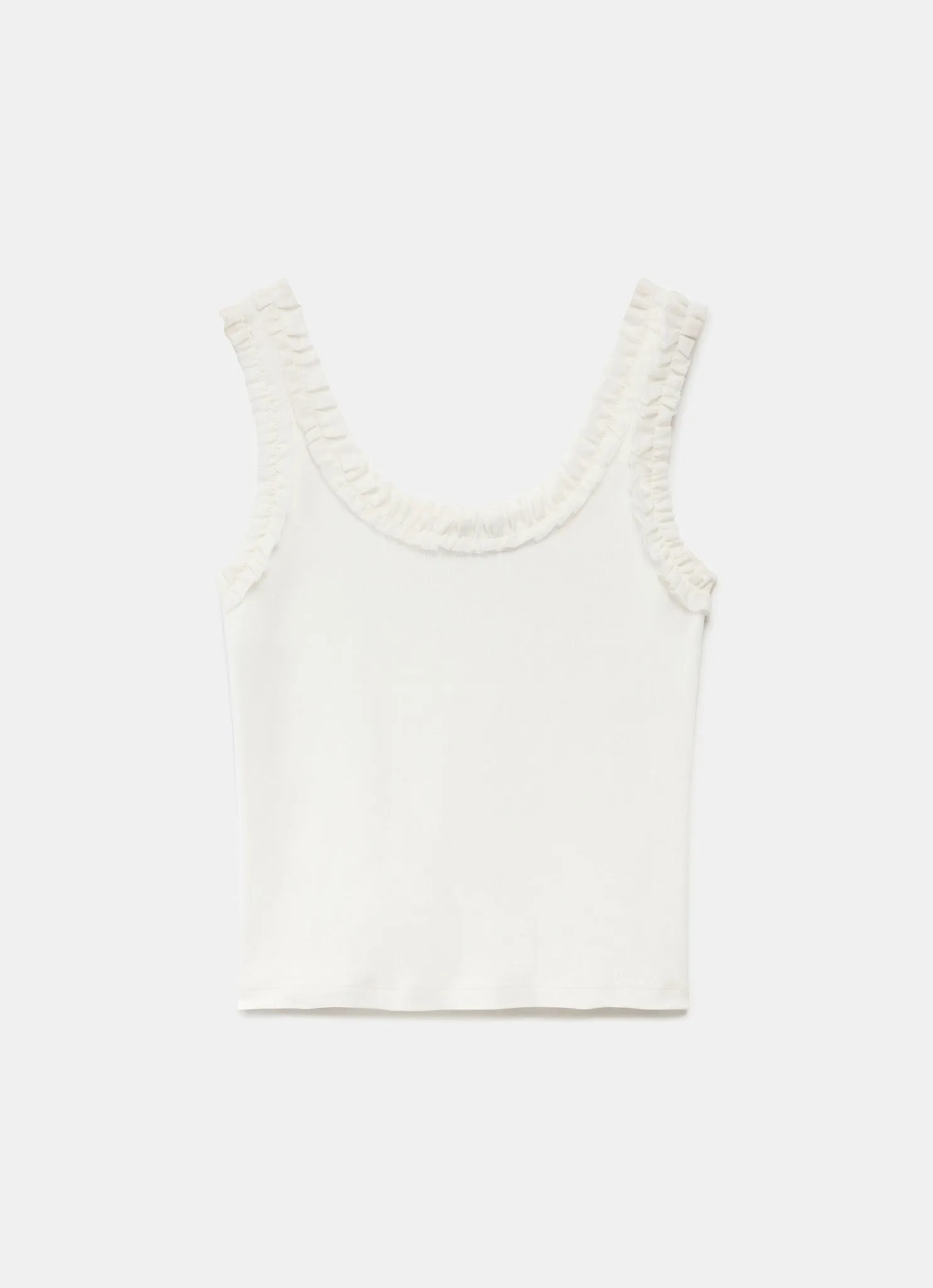 White Ruffle Trim Vest Top sold by Mint Velvet product image thumbnail 5