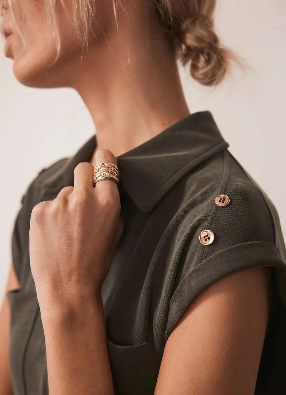 Khaki Utility Midi Dress sold by Mint Velvet product image thumbnail 4