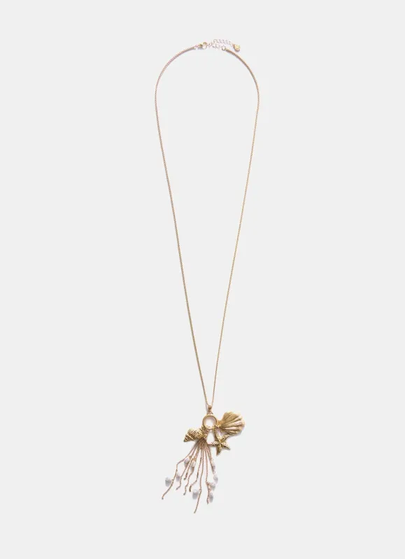 Gold Tone Shell Necklace sold by Mint Velvet