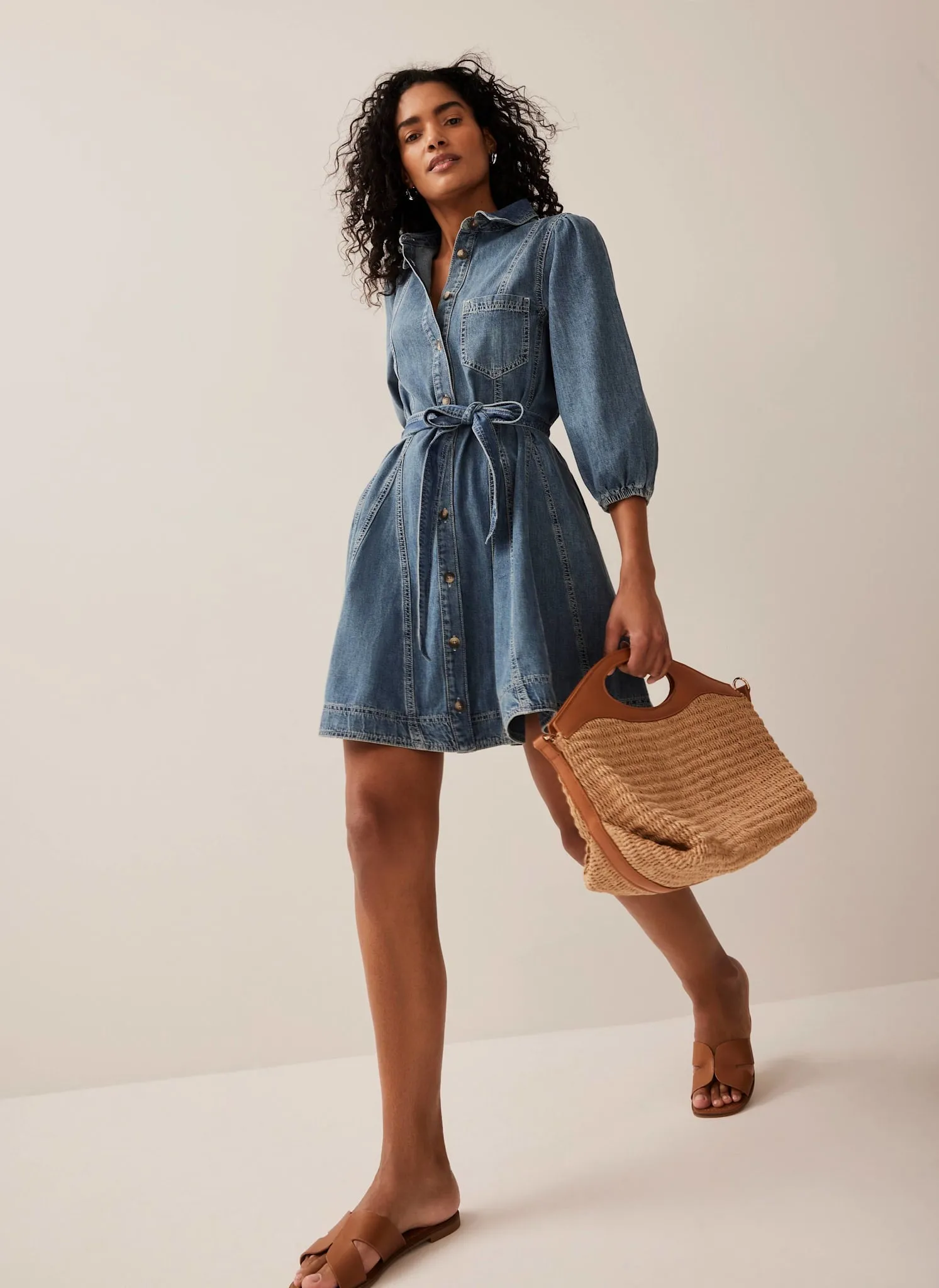 Indigo Denim Mini Shirt Dress sold by Mint Velvet