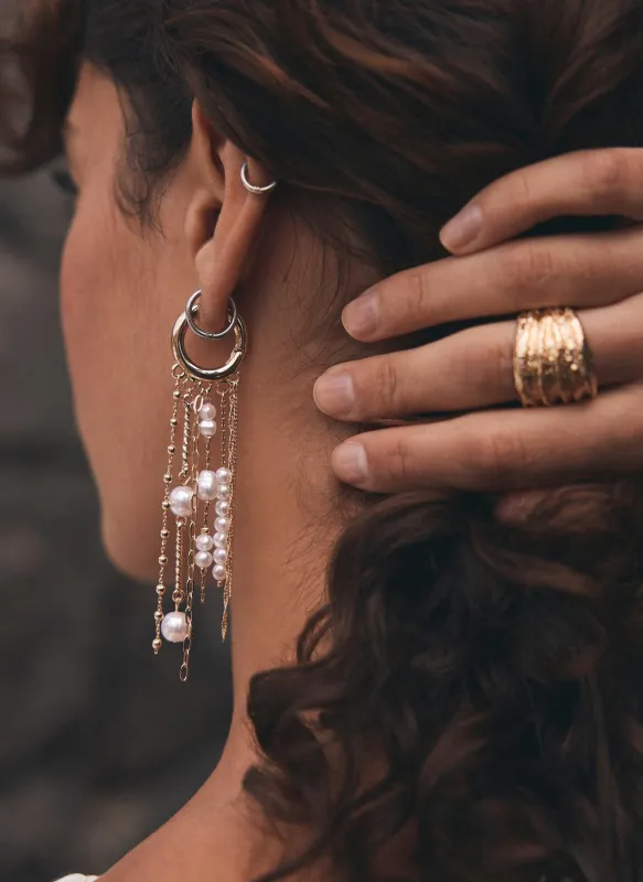 Gold Tone Drop Earrings sold by Mint Velvet