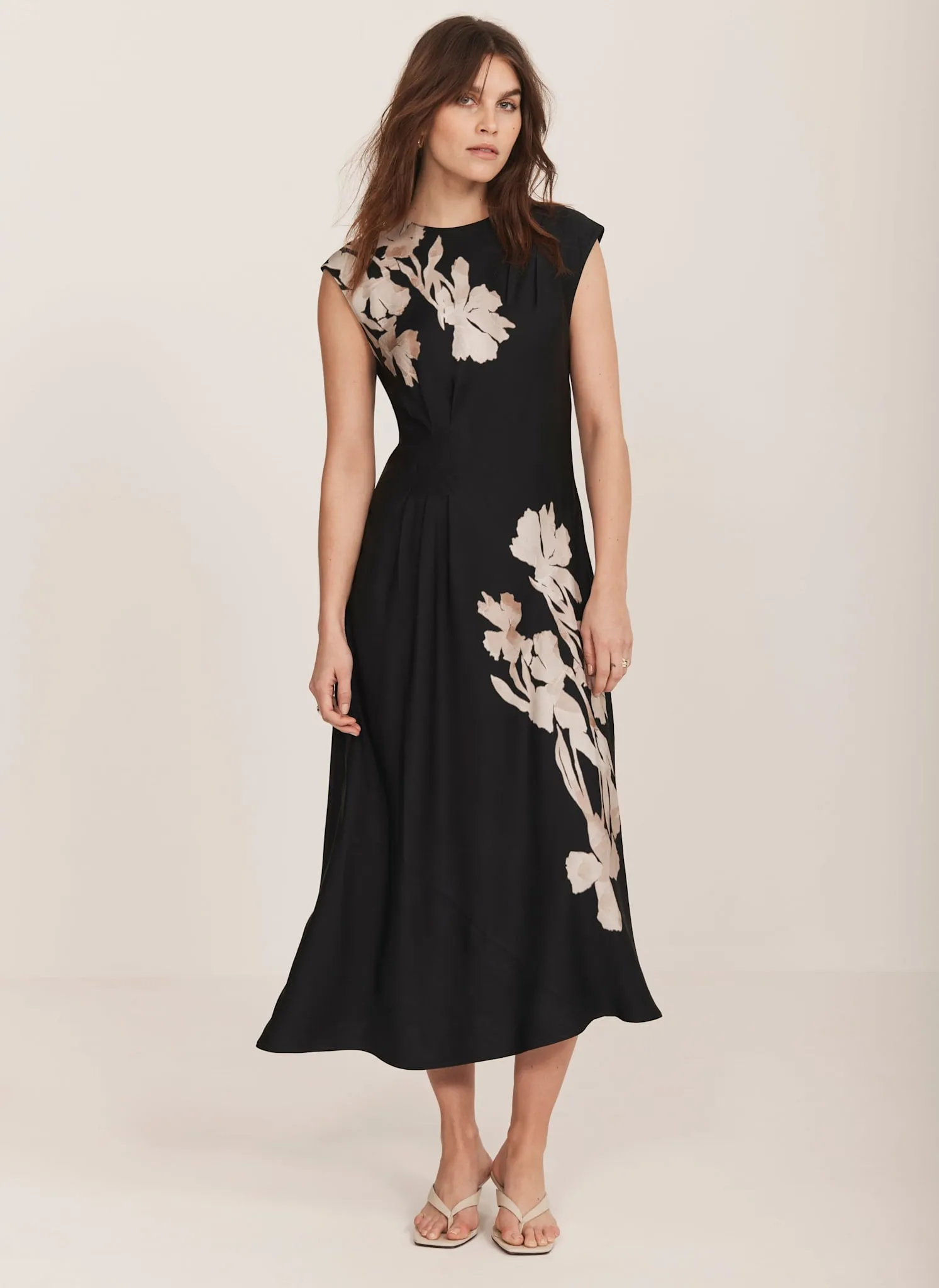 Navy Floral Print Midi Dress sold by Mint Velvet product image thumbnail 2