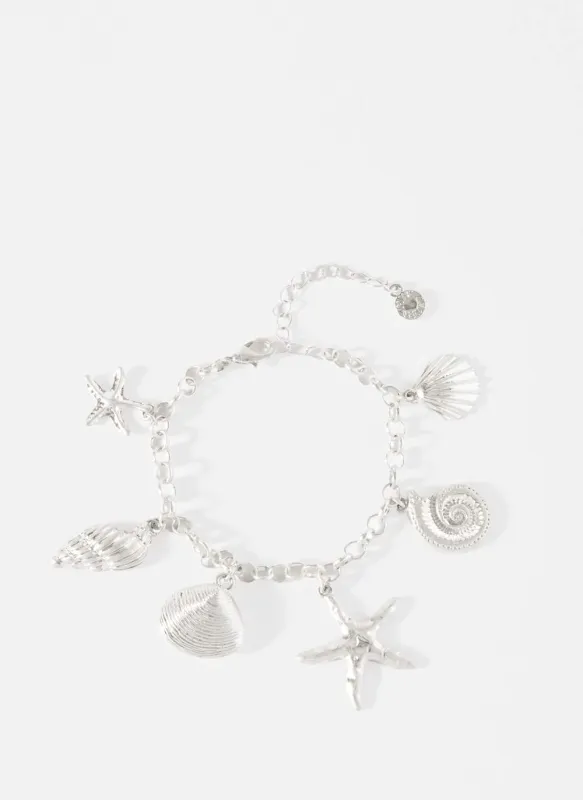 Silver Tone Shell Charm Bracelet sold by Mint Velvet