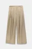 Taupe Pleated Wide Trousers sold by Mint Velvet
