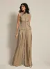 Taupe Pleated Wide Trousers sold by Mint Velvet