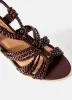 Susie Brown Leather Rope Wedge Heels sold by Mint Velvet