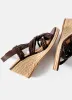 Susie Brown Leather Rope Wedge Heels sold by Mint Velvet