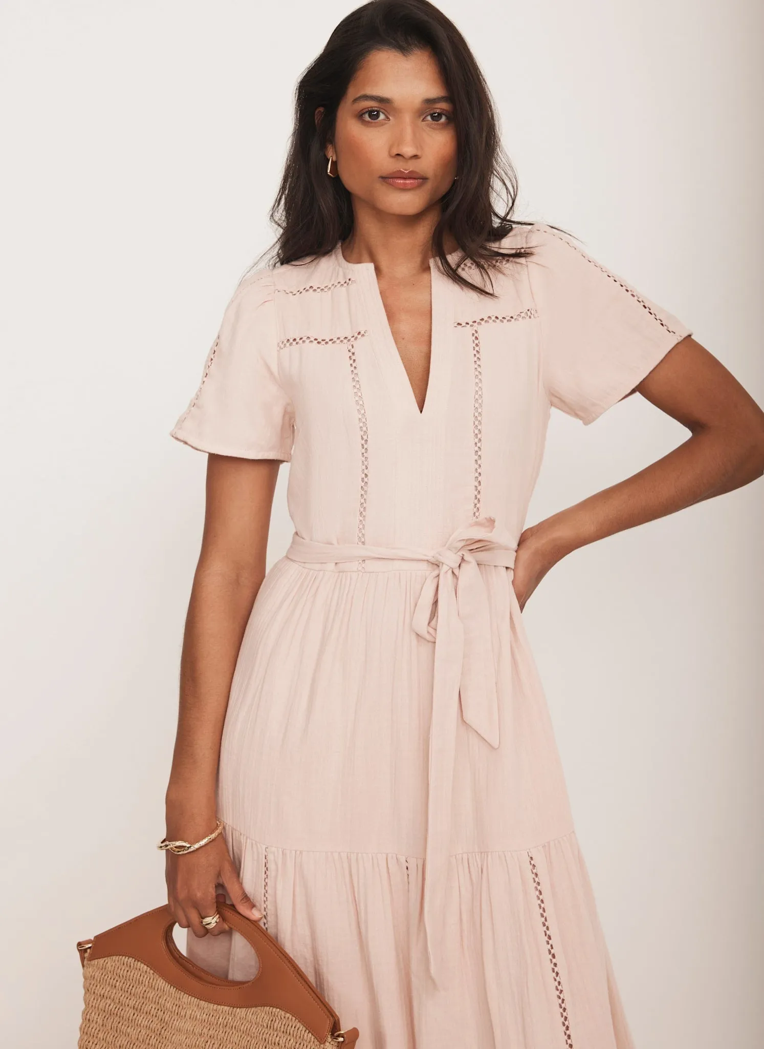 Pink Cotton Midi Dress sold by Mint Velvet product image thumbnail 5