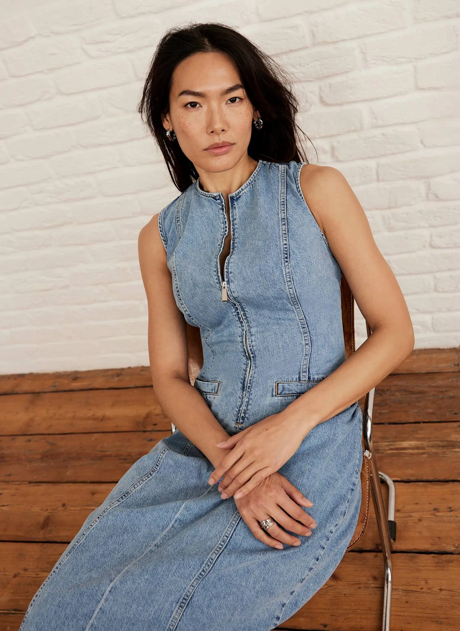 Light Indigo Denim Midi Dress sold by Mint Velvet product image thumbnail 3