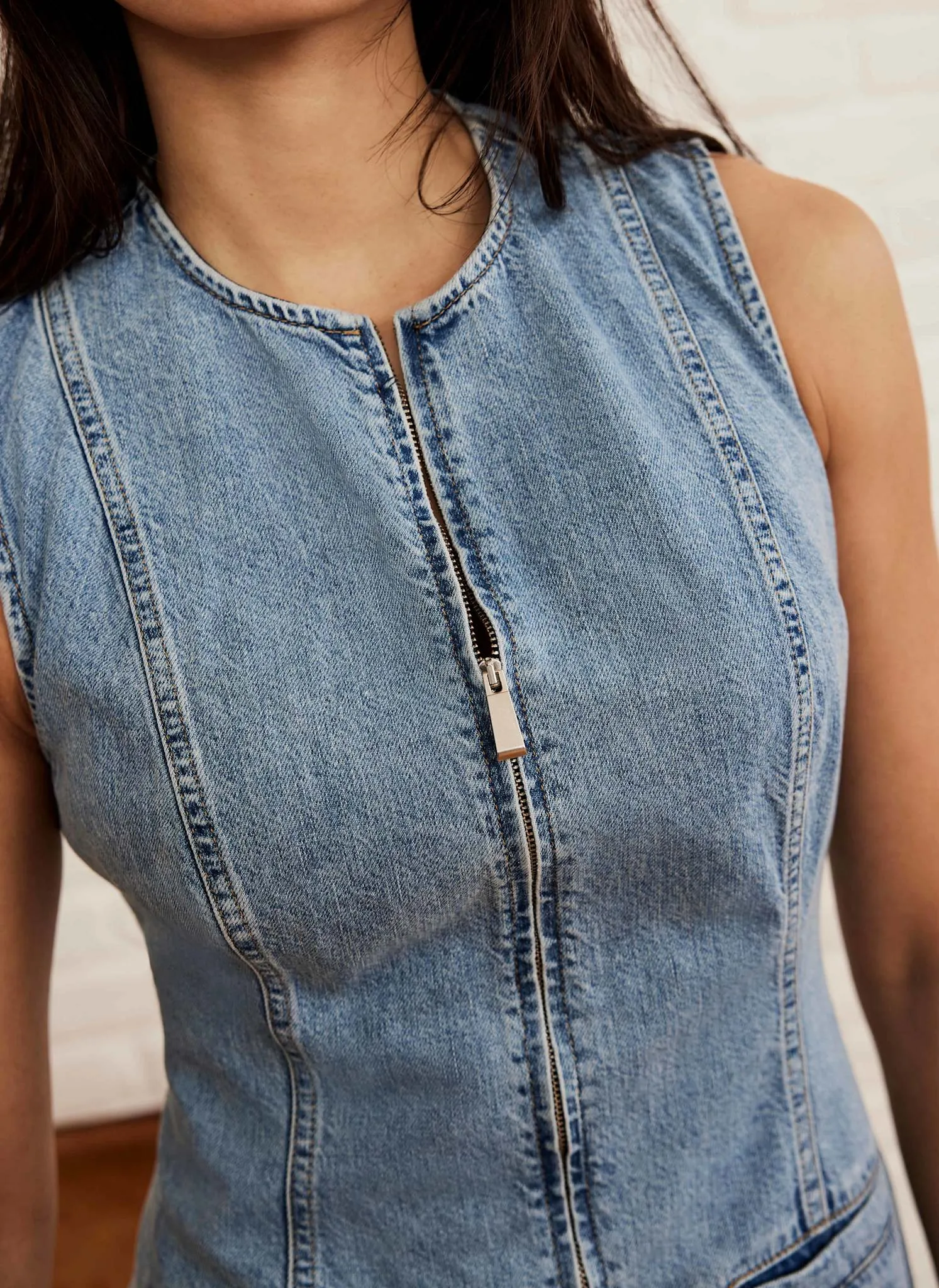 Light Indigo Denim Midi Dress sold by Mint Velvet product image thumbnail 4