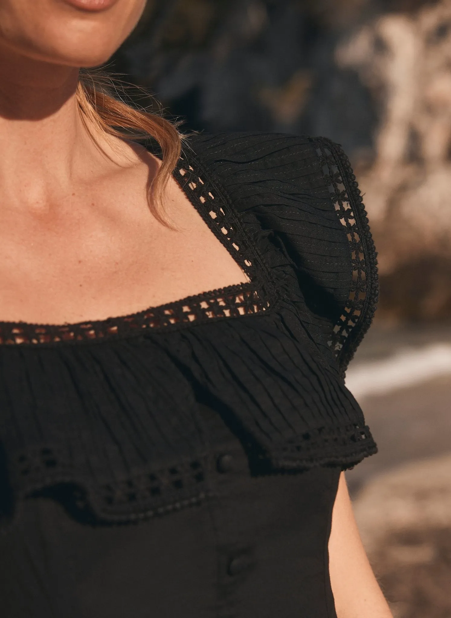 Black Poet Collar Midi Dress sold by Mint Velvet product image thumbnail 5