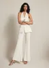 Cream Satin Flared Trousers sold by Mint Velvet