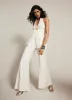 Cream Satin Flared Trousers sold by Mint Velvet
