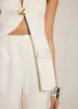 Cream Satin Flared Trousers sold by Mint Velvet