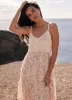 Pink Geometric Print Crochet Maxi Dress sold by Mint Velvet