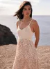 Pink Geometric Print Crochet Maxi Dress sold by Mint Velvet