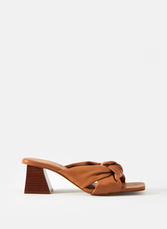Jen Tan Leather Knot Mules sold by Mint Velvet