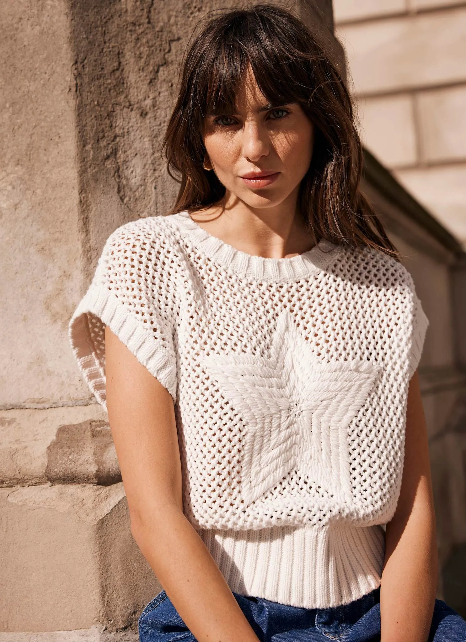 White Star Cotton Knit Top sold by Mint Velvet product image thumbnail 4