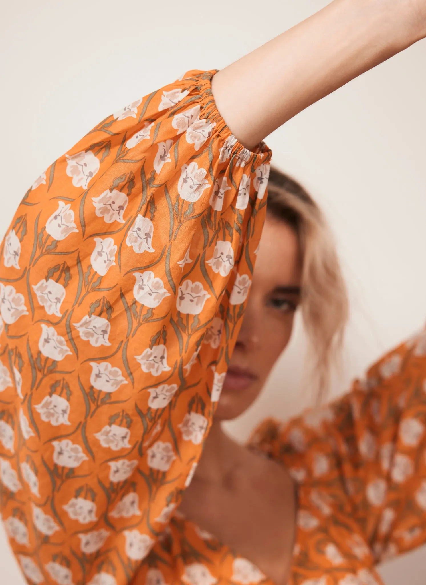 Orange Floral Print Maxi Dress sold by Mint Velvet product image thumbnail 4