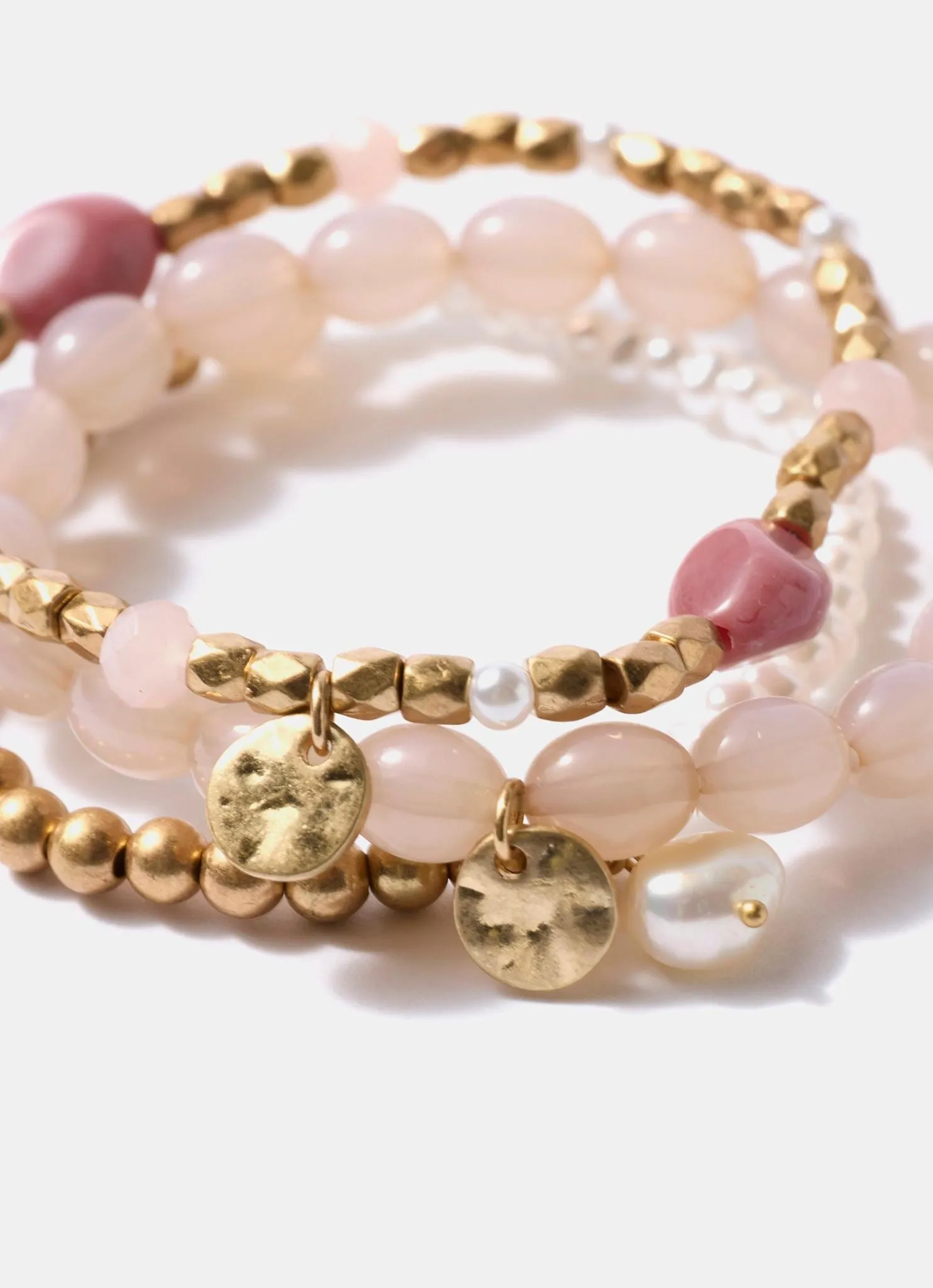 Pink Beaded Bracelet Set sold by Mint Velvet product image thumbnail 2