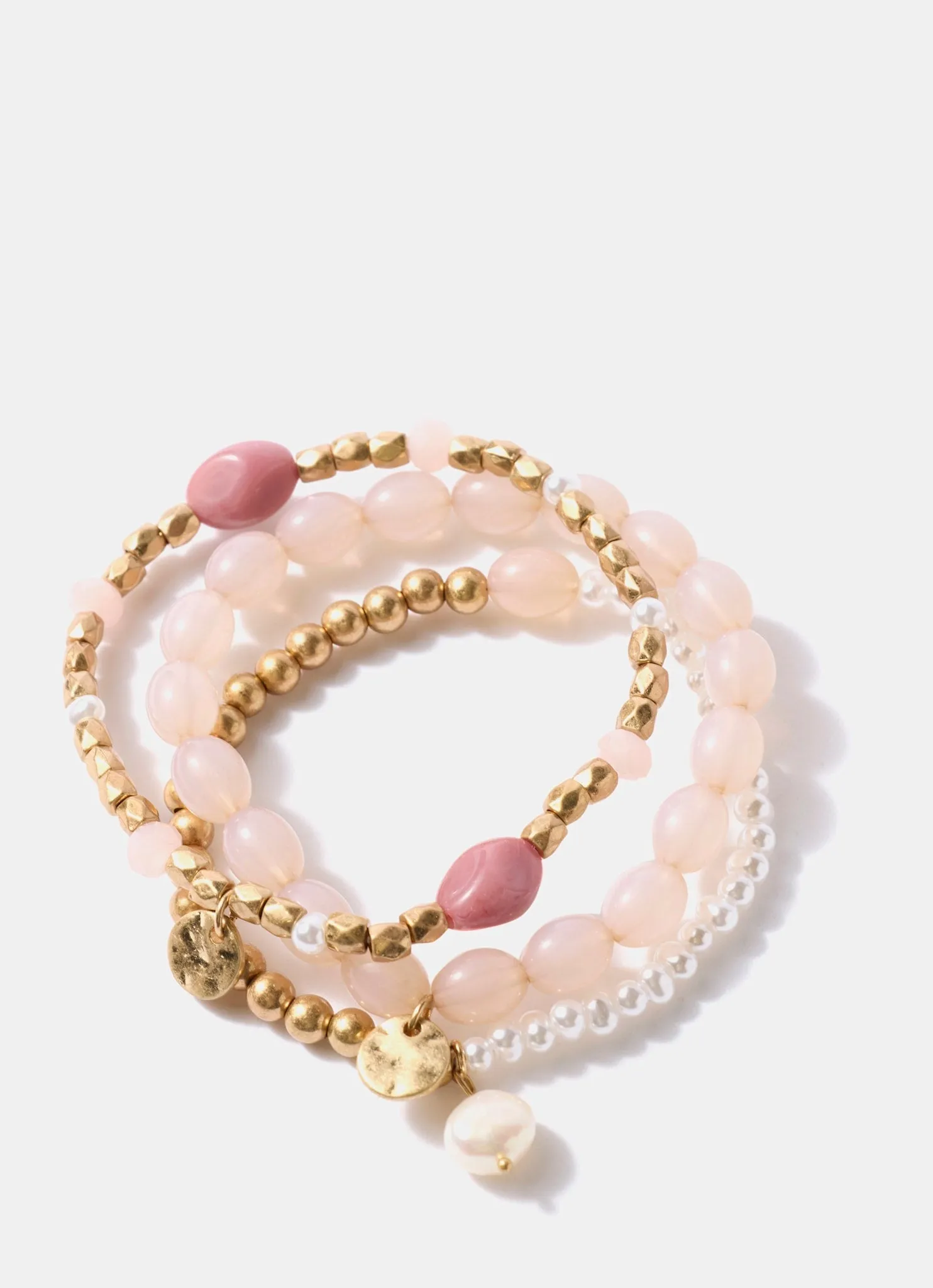 Pink Beaded Bracelet Set sold by Mint Velvet product image thumbnail 3