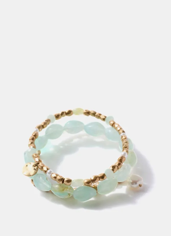 Green Beaded Bracelet Set sold by Mint Velvet