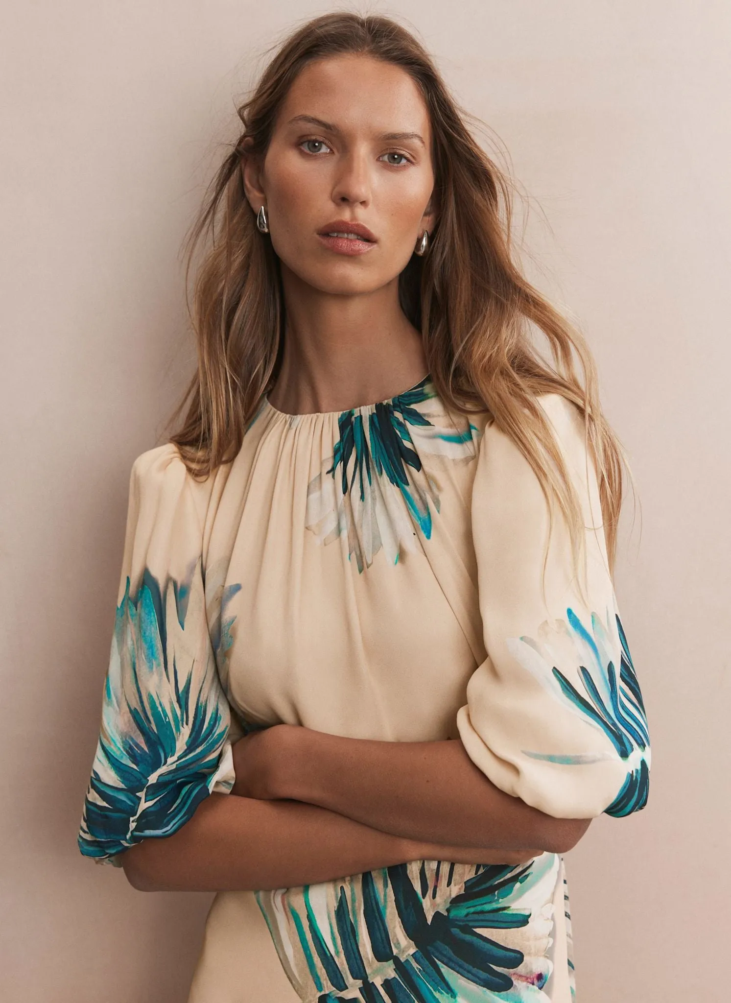 Palm Print Midi Dress sold by Mint Velvet product image thumbnail 3