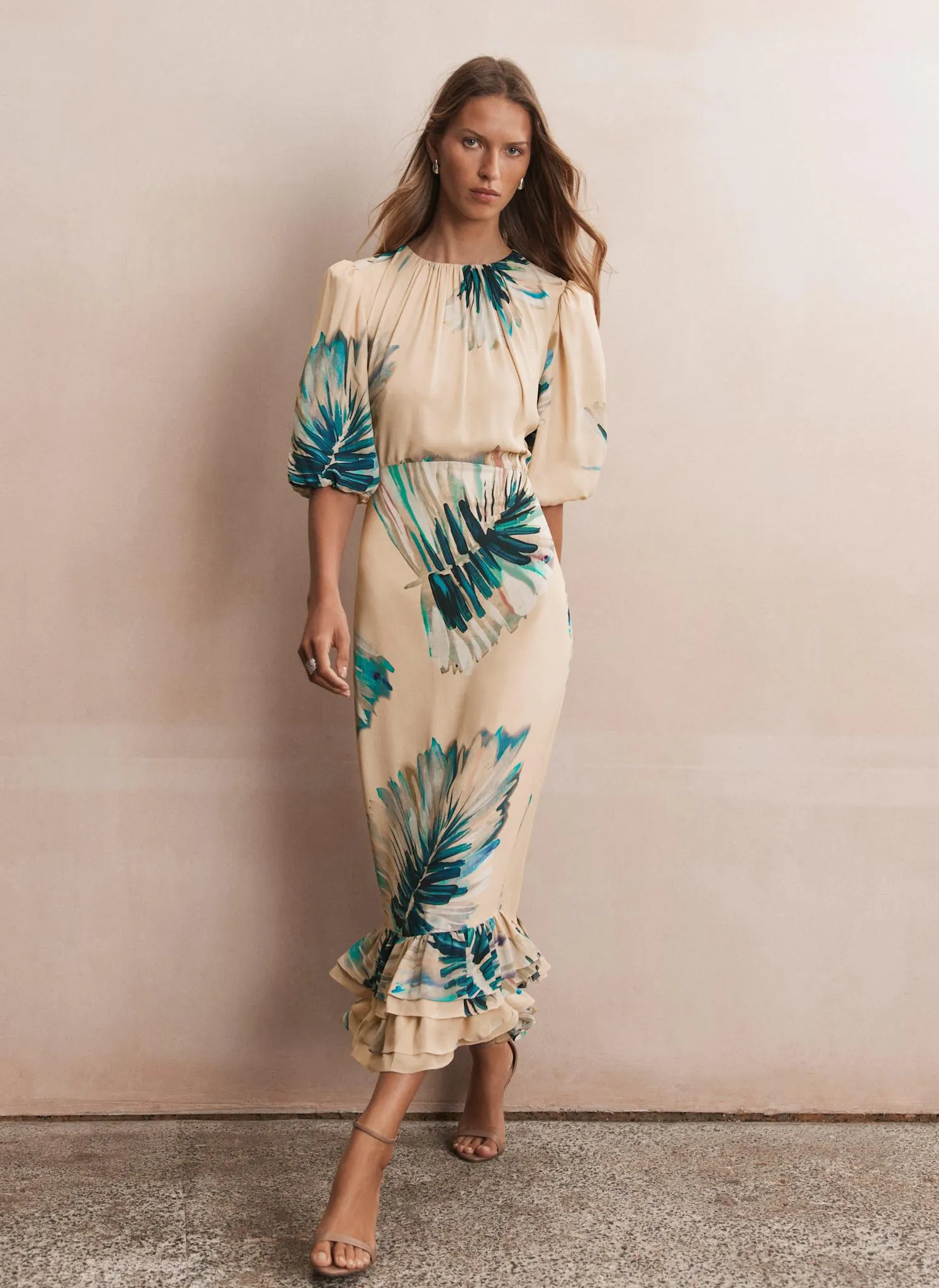 Palm Print Midi Dress sold by Mint Velvet product image thumbnail 5