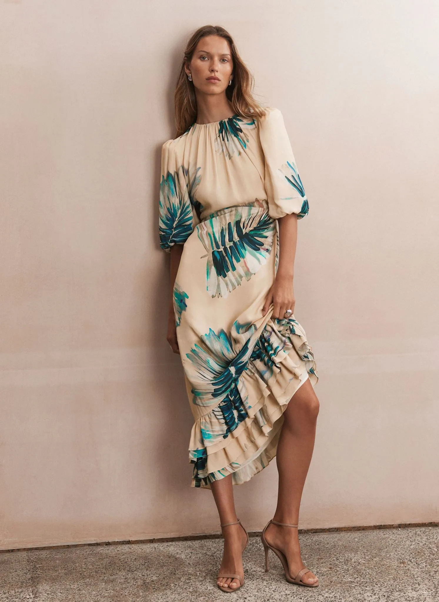 Palm Print Midi Dress sold by Mint Velvet product image thumbnail 2